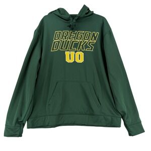 Oregon Ducks Hoodie Mens 2XL Green NCAA Football‎ Cover One Fleece Sweatshirt